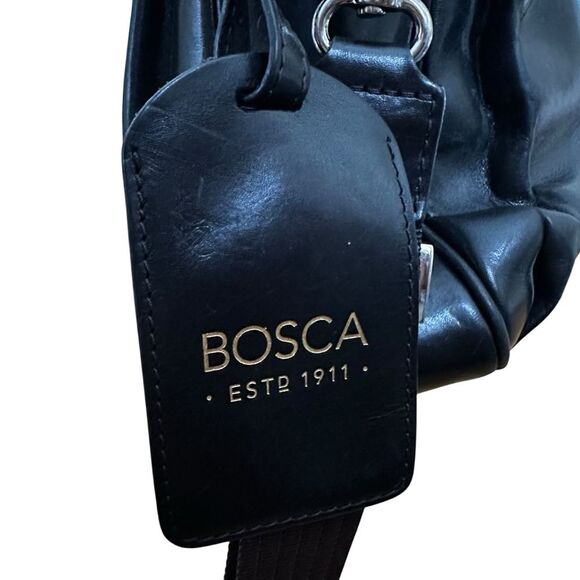Bosca Old Leather Stringer Bag Black Leather - Picture 12 of 13